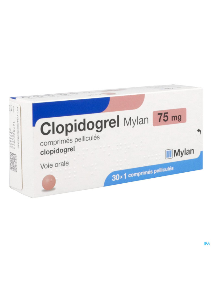 Clopidogrel Mylan 75mg Comprime 30